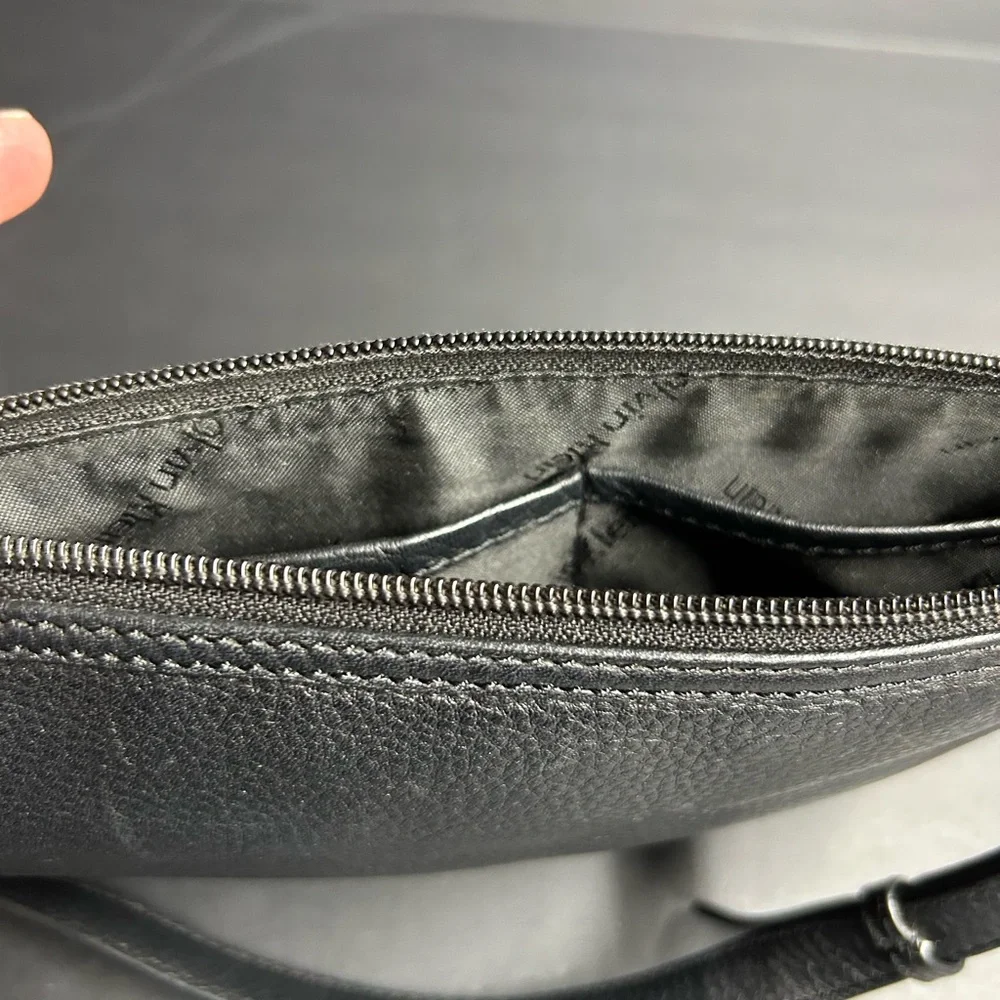 Calvin Klein Black Pebbled‎ Crossbody Bag, faux leather